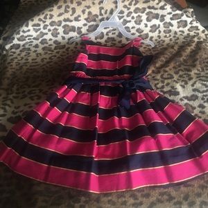 Navy blue and pink button down polo dress👗💃🏾